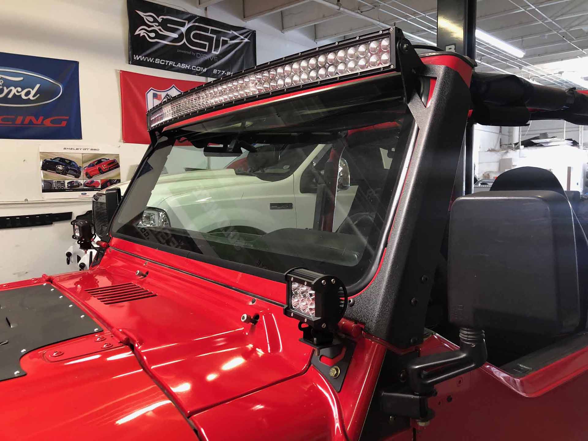 Jeep 2001 Red completed led lights